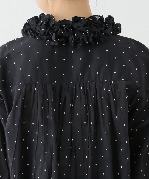 【セール】crinkle crinkle crinkle frill collar blouse CC-3025（シャツ/ブラウス）｜SLOBE IENA（スローブイエナ）