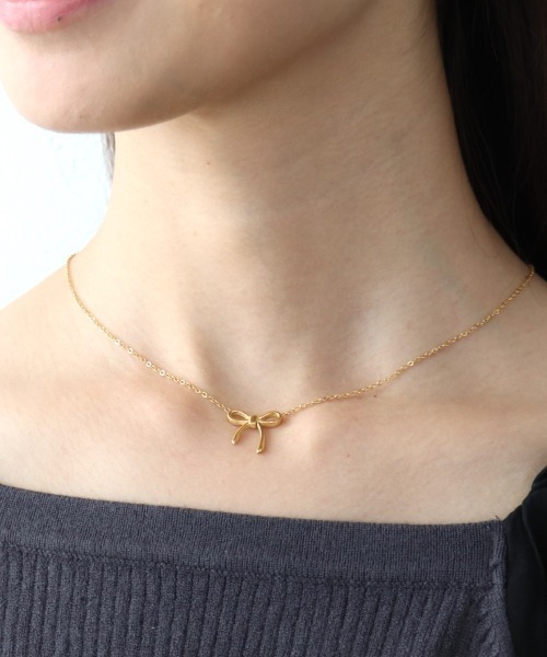 リボンステンレスネックレス（ネックレス）｜Three Four Time