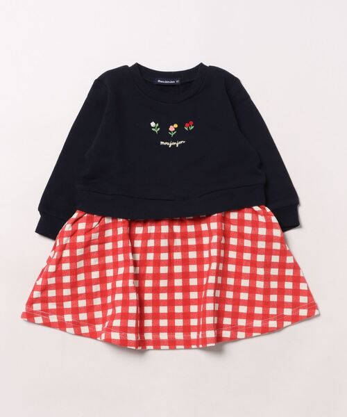 セール】トレーナー切替ワンピース（ワンピース）｜moujonjon（ムー  