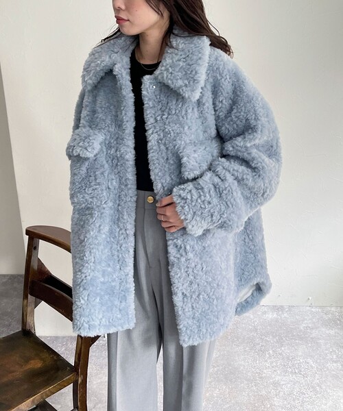 fredy emue(フレディエミュ)の「【WEB限定】【JAKKE/ジャッキー】DAME SHACKET COAT(ダッフルコート・レディース・カーキ/サックスブルー・38)」の13枚目の写真