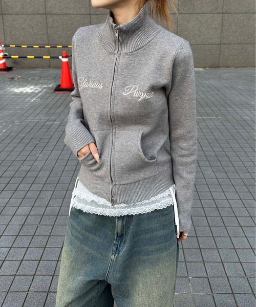 sedacle girl（セダクルガール）の「アソートドライバーズニット（ニット/セーター・レディース・アイボリー/カーキ/グレー・FREE）」の2枚目の写真