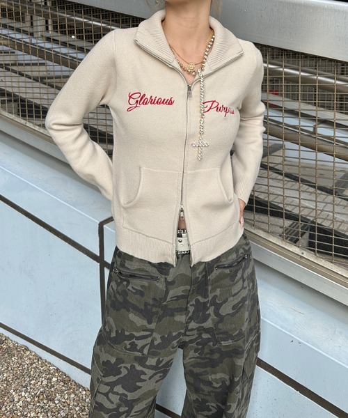 sedacle girl（セダクルガール）の「アソートドライバーズニット（ニット/セーター・レディース・アイボリー/カーキ/グレー・FREE）」の4枚目の写真