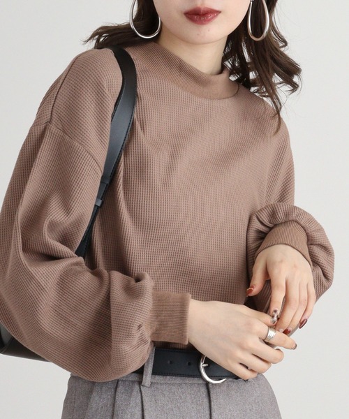 spiritoso(スピリトーゾ)の「spiritoso サーマルシンプルカットソー(Tシャツ/カットソー・レディース・ベージュ/ブラック/モカ/カーキ・M)」の10枚目の写真
