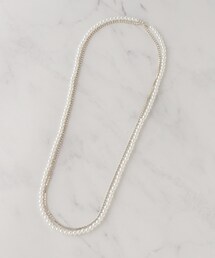 SHOO・LA・RUE | 【セレモニー】ダイヤレーン・フェイクパール切替ネックレス(ネックレス)