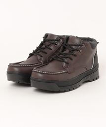 EDWIN | EDWIN エドウィン メンズ Uモカカジュアルブーツ【防水/滑りにくい/幅広3E】レースアップ ウィンターシューズ EDM-9301 ブラック(ブーツ)