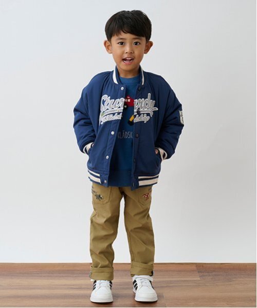 kladskap（クレードスコープ）の「働く車編みモチーフトレーナー（スウェット・キッズ・オートミール/ネイビー・80ｃｍ/90cm/100cm/110cm/120cm）」の4枚目の写真