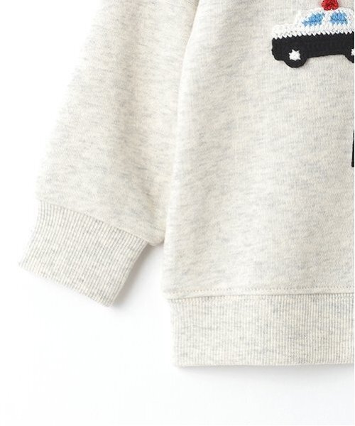 kladskap（クレードスコープ）の「働く車編みモチーフトレーナー（スウェット・キッズ・オートミール/ネイビー・80ｃｍ/90cm/100cm/110cm/120cm）」の8枚目の写真
