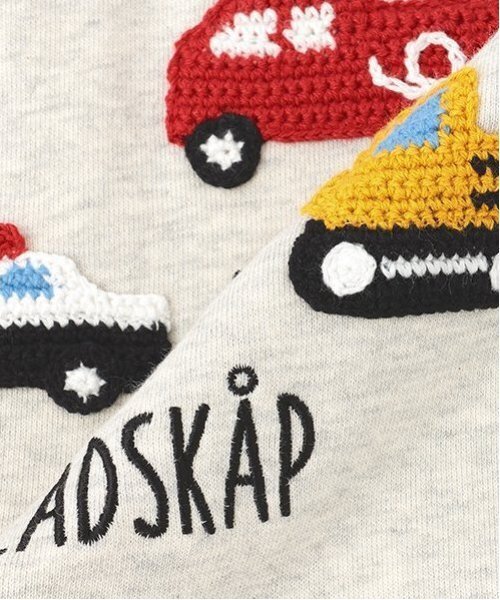 kladskap（クレードスコープ）の「働く車編みモチーフトレーナー（スウェット・キッズ・オートミール/ネイビー・80ｃｍ/90cm/100cm/110cm/120cm）」の10枚目の写真