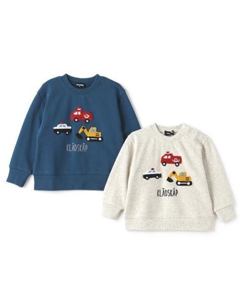 kladskap（クレードスコープ）の「働く車編みモチーフトレーナー（スウェット・キッズ・オートミール/ネイビー・80ｃｍ/90cm/100cm/110cm/120cm）」の11枚目の写真