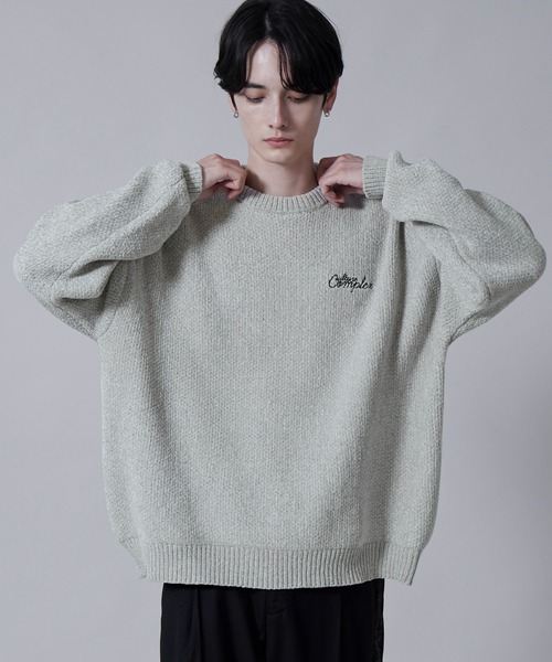 BROWNY（ブラウニー）の「BROWNY/ベロアモールワンポイントプルオーバー（ニット/セーター・メンズ・ブルー系その他/ライトグレー/ブラック・MEDIUM/LARGE）」の10枚目の写真