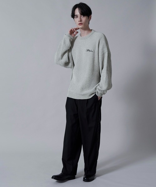 BROWNY（ブラウニー）の「BROWNY/ベロアモールワンポイントプルオーバー（ニット/セーター・メンズ・ブルー系その他/ライトグレー/ブラック・MEDIUM/LARGE）」の11枚目の写真