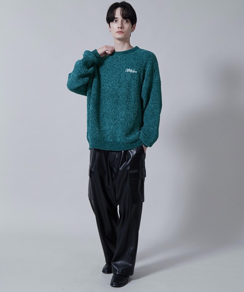 BROWNY（ブラウニー）の「BROWNY/ベロアモールワンポイントプルオーバー（ニット/セーター・メンズ・ブルー系その他/ライトグレー/ブラック・MEDIUM/LARGE）」の12枚目の写真