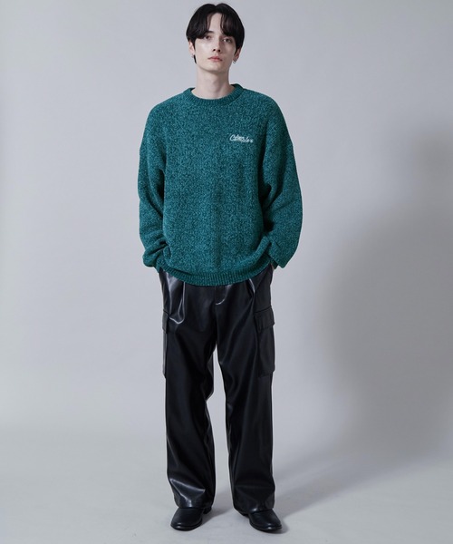 BROWNY（ブラウニー）の「BROWNY/ベロアモールワンポイントプルオーバー（ニット/セーター・メンズ・ブルー系その他/ライトグレー/ブラック・MEDIUM/LARGE）」の15枚目の写真