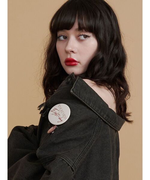 jouetie（ジュエティ）の「4SET缶バッチ（バッジ・レディース・グリーン/アイボリー・FREE）」の4枚目の写真