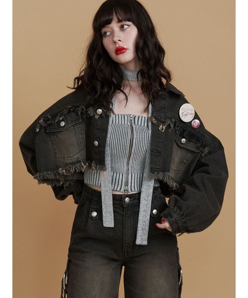 jouetie（ジュエティ）の「4SET缶バッチ（バッジ・レディース・グリーン/アイボリー・FREE）」の5枚目の写真