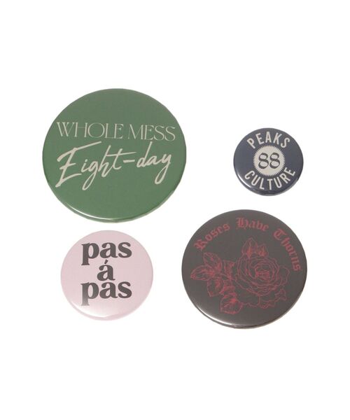 jouetie（ジュエティ）の「4SET缶バッチ（バッジ・レディース・グリーン/アイボリー・FREE）」の11枚目の写真