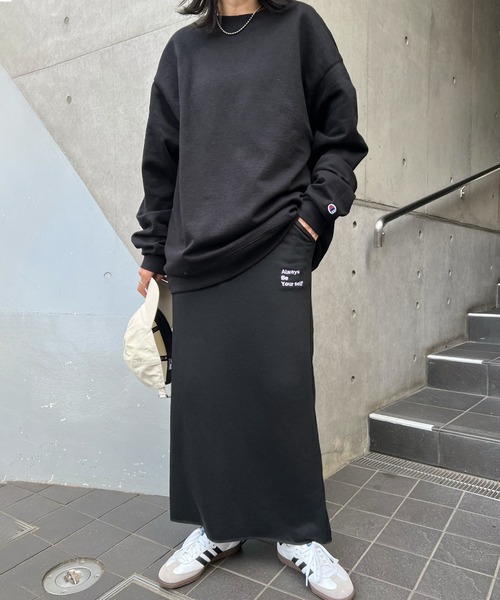 ABYS(アビス)の「ロゴ刺繍裏毛スウエットスカート(スカート・レディース・ブラウン/杢グレー/ブラック・MEDIUM/LARGE)」の14枚目の写真