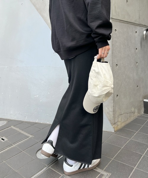 ABYS(アビス)の「ロゴ刺繍裏毛スウエットスカート(スカート・レディース・ブラウン/杢グレー/ブラック・MEDIUM/LARGE)」の16枚目の写真