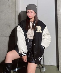 AS KNOW AS plus | ◇バイカラー ワッペンスタジャン(スタジャン)