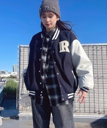 AS KNOW AS plus | ◇バイカラー ワッペンスタジャン(スタジャン)