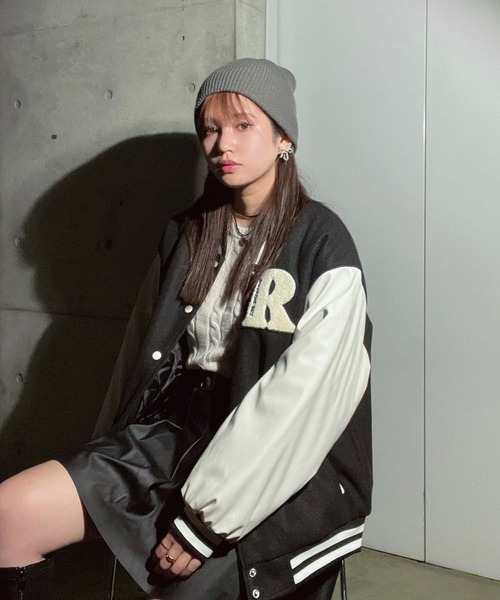 ◇バイカラー ワッペンスタジャン