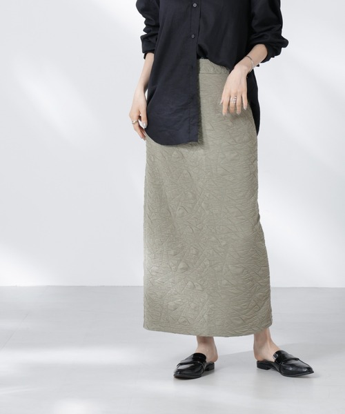 セール】【追加生産】フクレジャガードカットナロースカート  