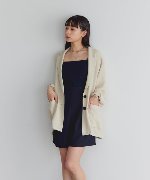 EMMEL REFINES(エメルリファインズ)の「<EMMEL REFINES>EM カラミ イージー ジャケット(テーラードジャケット・レディース・ベージュ/ホワイト・FREE)」の21枚目の写真