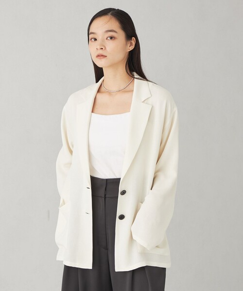 EMMEL REFINES(エメルリファインズ)の「<EMMEL REFINES>EM カラミ イージー ジャケット(テーラードジャケット・レディース・ベージュ/ホワイト・FREE)」の14枚目の写真