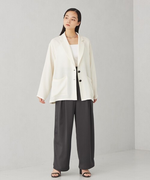 EMMEL REFINES(エメルリファインズ)の「<EMMEL REFINES>EM カラミ イージー ジャケット(テーラードジャケット・レディース・ベージュ/ホワイト・FREE)」の16枚目の写真