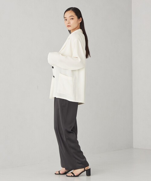 EMMEL REFINES(エメルリファインズ)の「<EMMEL REFINES>EM カラミ イージー ジャケット(テーラードジャケット・レディース・ベージュ/ホワイト・FREE)」の8枚目の写真