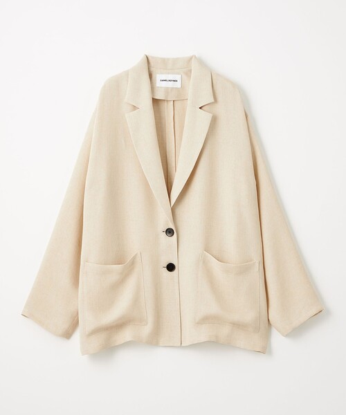 EMMEL REFINES(エメルリファインズ)の「<EMMEL REFINES>EM カラミ イージー ジャケット(テーラードジャケット・レディース・ベージュ/ホワイト・FREE)」の10枚目の写真