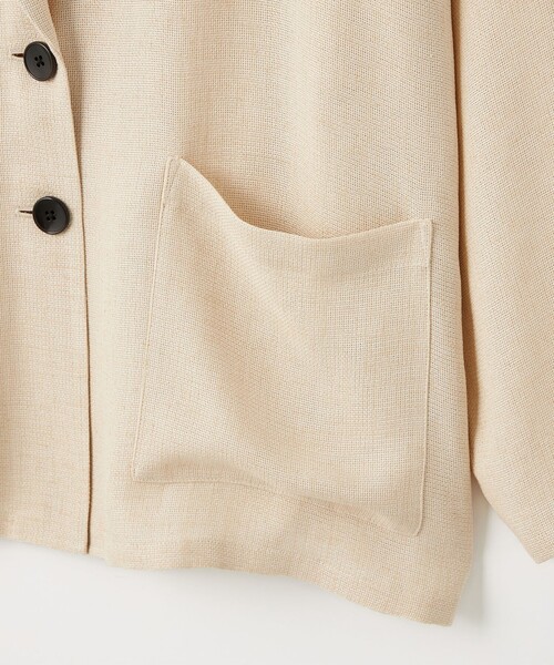 EMMEL REFINES(エメルリファインズ)の「<EMMEL REFINES>EM カラミ イージー ジャケット(テーラードジャケット・レディース・ベージュ/ホワイト・FREE)」の3枚目の写真