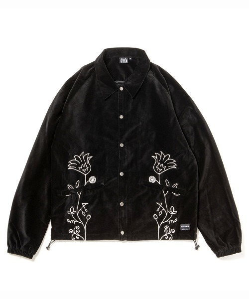 430(フォーサーティ)の「mj10489-VELOUR COACH JACKET コーチジャケット(ブルゾン・メンズ・グリーン/ネイビー/ブラック・0/1/2/3)」の1枚目の写真