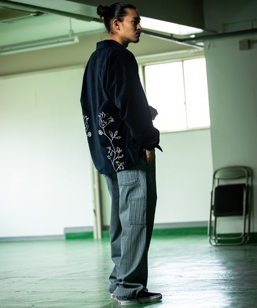 430(フォーサーティ)の「mj10489-VELOUR COACH JACKET コーチジャケット(ブルゾン・メンズ・グリーン/ネイビー/ブラック・0/1/2/3)」の5枚目の写真