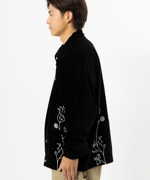 430(フォーサーティ)の「mj10489-VELOUR COACH JACKET コーチジャケット(ブルゾン・メンズ・グリーン/ネイビー/ブラック・0/1/2/3)」の9枚目の写真