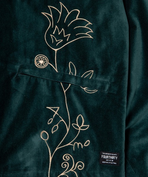 430(フォーサーティ)の「mj10489-VELOUR COACH JACKET コーチジャケット(ブルゾン・メンズ・グリーン/ネイビー/ブラック・0/1/2/3)」の21枚目の写真