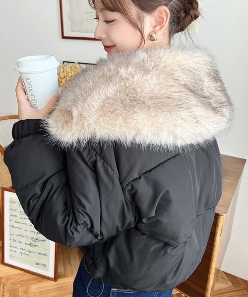 FR2GOLF ダウン　レディース LOULOU select（ルルセレクト）の「ファー付きビックカラーショート丈