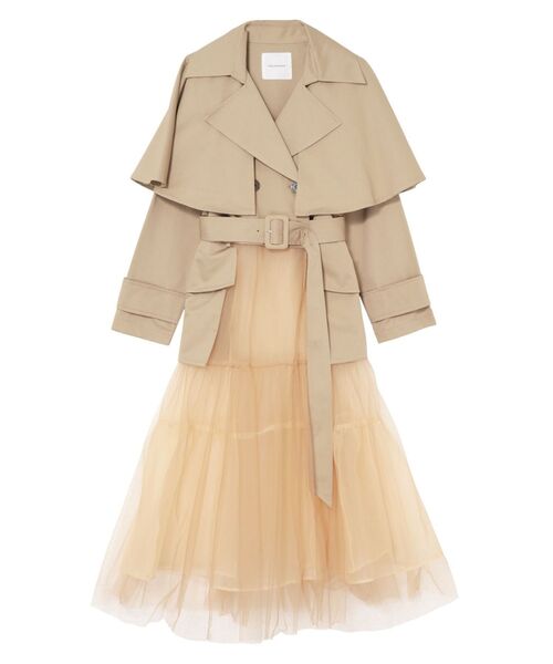 LAGUNAMOON（ラグナムーン）の「チュールドッキングマルチWAYトレンチコート（トレンチコート・レディース・ベージュ・FREE）」の3枚目の写真