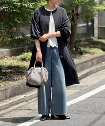 バルーン袖フレアーコート