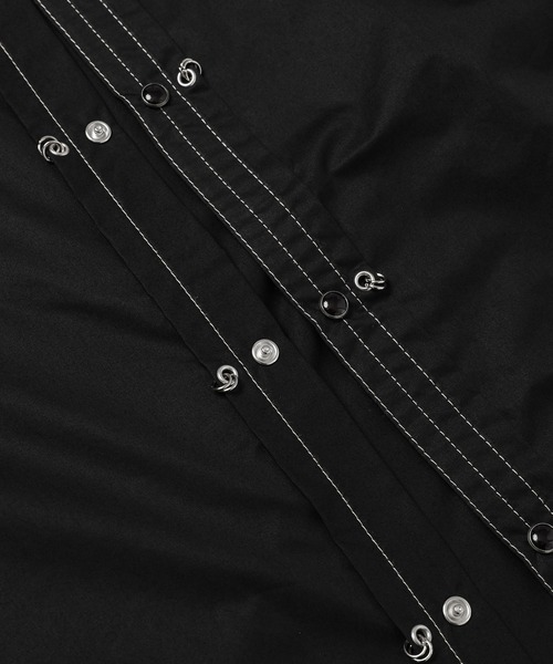 LEMAIRE（ルメール）の「EMBELLISHED MET EMBELLISHED METAL SHIRT（シャツ/ブラウス・メンズ・ブラック・S/M/XS）」の4枚目の写真