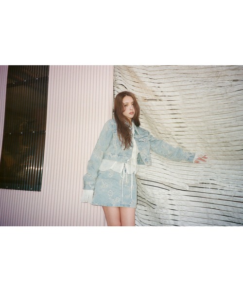セール】J/W JQ DENIM S/SK ジャストウエスト ジャガード デニム