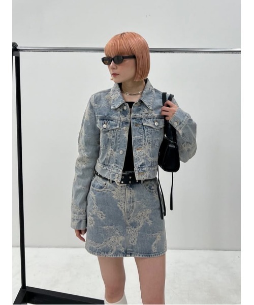 セール】J/W JQ DENIM S/SK ジャストウエスト ジャガード デニム