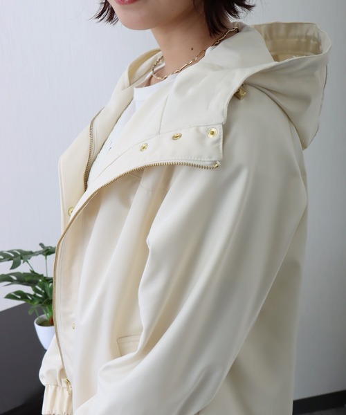 libelle more(リベル モア)の「テフロン加工 E/ツイル マウンテンパーカー(マウンテンパーカー・レディース・ネイビー/オリーブ/グレイッシュベージュ/ブラック/アイボリー・L/M)」の11枚目の写真