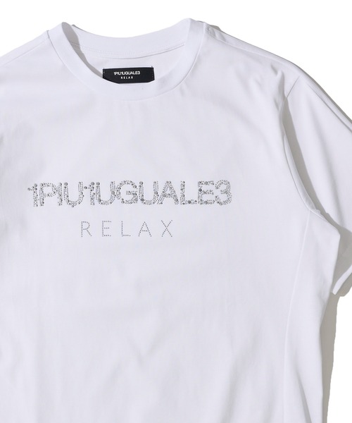 1PIU1UGUALE3 RELAX】ラインストーンTシャツ / メタリックロゴT