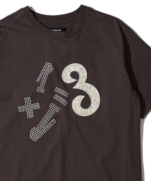 【迷彩】1PIU1UGUALE3 RELAX ラインストーンロゴ半袖Tシャツ 迷彩】1PIU1UGUALE3 RELAX ラインストーンロゴ半袖Tシャツ