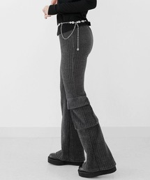 ローライズ コーデュロイ ブーツカット カーゴパンツ  コーデュロイスキニー