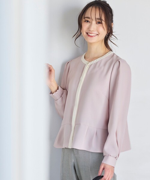 ANY SIS(エニィスィス)の「【洗える】ハオレル ブラウス(シャツ/ブラウス・レディース・ライトグレー系/ネイビー系/アイボリー系・2)」の4枚目の写真