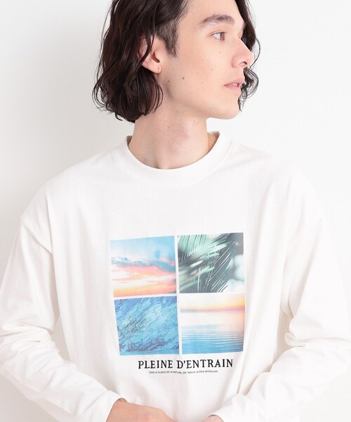 THE SHOP TK （ザ ショップ ティーケー ）の「オーガニックコットンフォトプリントTシャツ（Tシャツ/カットソー・メンズ・ホワイト系3/ホワイト系6/グリーン系/イエロー系その他5/チャコール/オフホワイト・02/03/04）」の3枚目の写真