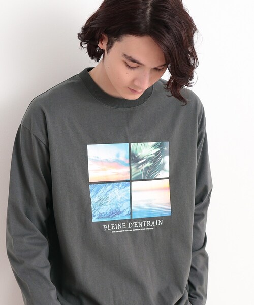 THE SHOP TK （ザ ショップ ティーケー ）の「オーガニックコットンフォトプリントTシャツ（Tシャツ/カットソー・メンズ・ホワイト系3/ホワイト系6/グリーン系/イエロー系その他5/チャコール/オフホワイト・02/03/04）」の5枚目の写真