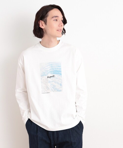 THE SHOP TK （ザ ショップ ティーケー ）の「オーガニックコットンフォトプリントTシャツ（Tシャツ/カットソー・メンズ・ホワイト系3/ホワイト系6/グリーン系/イエロー系その他5/チャコール/オフホワイト・02/03/04）」の7枚目の写真